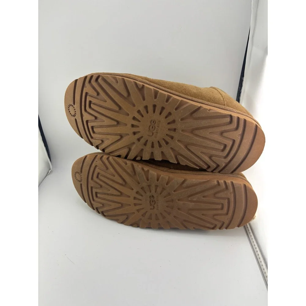 UGG Australia Lattice Cardy Boots Chestnut Suede Cream Knit 1011460 Womens 9